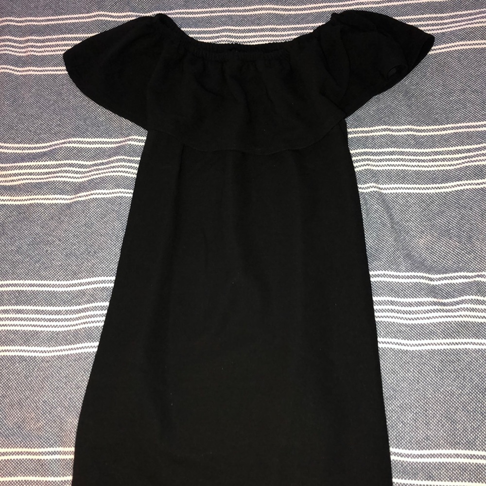 Black off the shoulder dress